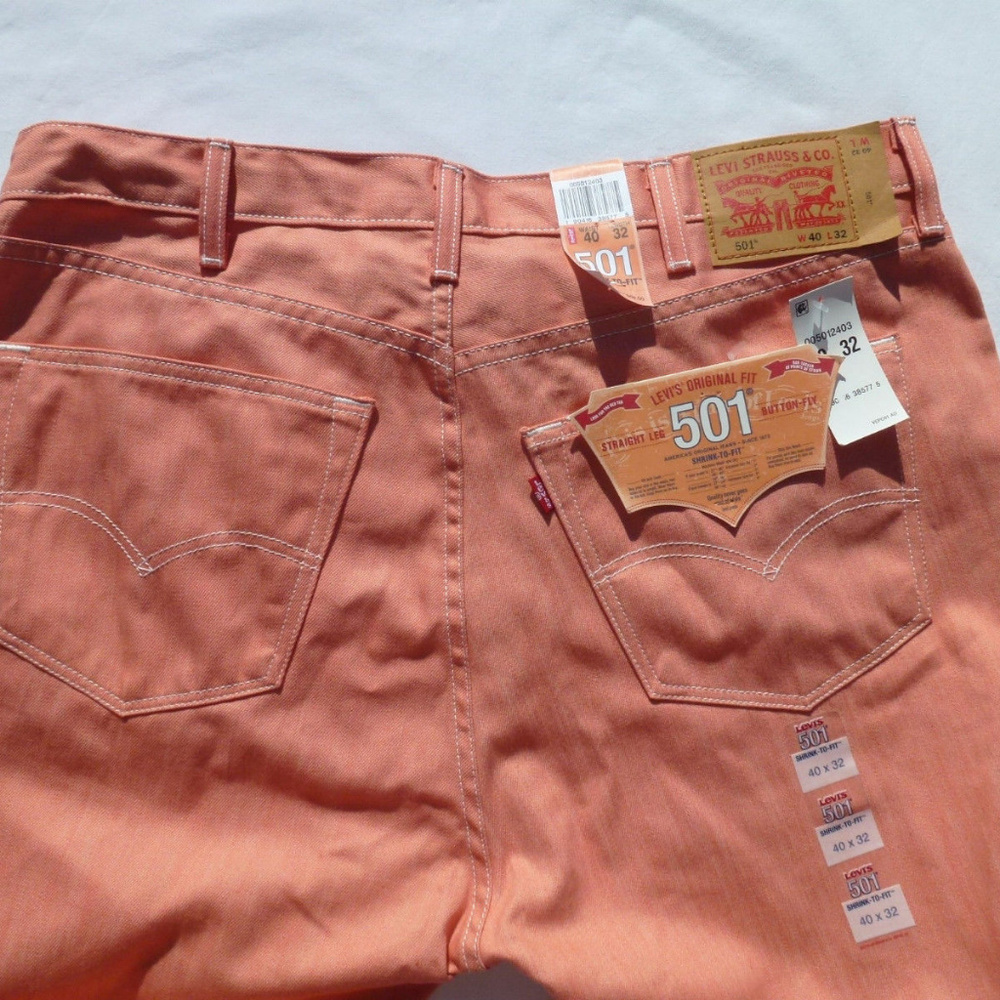 Levis 501 Raw Unwashed Shrink 2 Fit Button Jeans - Picture 6 of 6